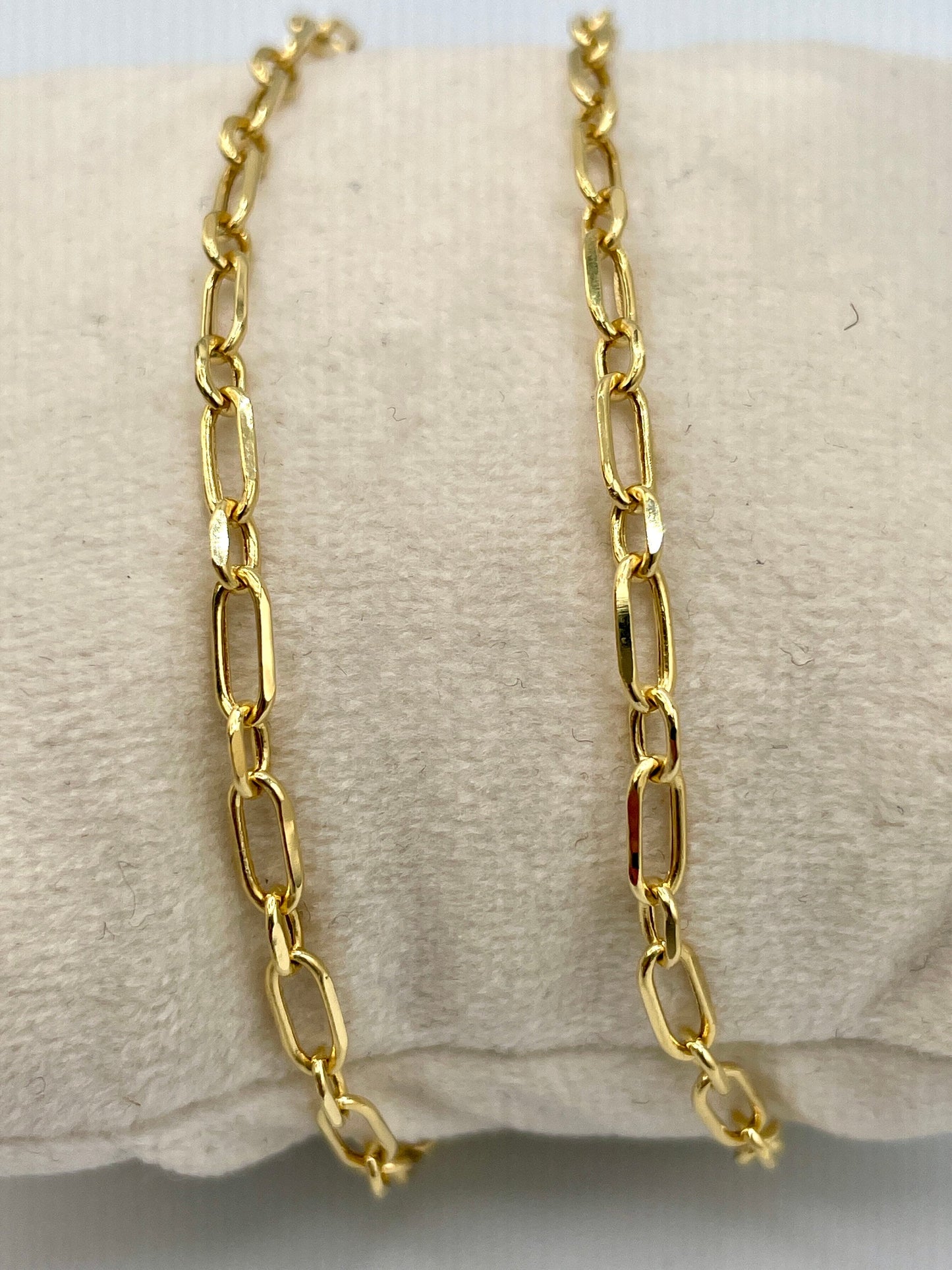 14K Solid Gold Cable Bracelet Chain, Real 14K Diamond-cut Gold Cable Link Bracelet, 3mm Thick 7.5" Lengths Cable Bracelet for Men/Women!