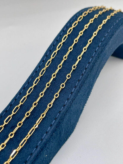 14K Solid Gold Paperclip Bracelet Chain, Real 14K Yellow Gold Paperclip Link Bracelet, 2.2MM, Gold Bracelet For Men & Women, Birthday Gift!