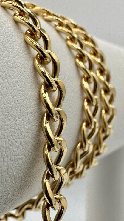 14K Solid Gold Miami Cuban Chain Necklace, Curb Cuban Links Chain, Real 14K Gold Chain for Men/Women, 5mm _ 19.75"- 25.5", 14K Gold Chain!