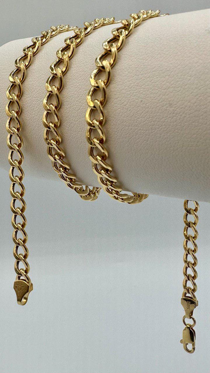 14K Solid Gold Miami Cuban Chain Necklace, Curb Cuban Links Chain, Real 14K Gold Chain for Men/Women, 5mm _ 19.75"- 25.5", 14K Gold Chain!