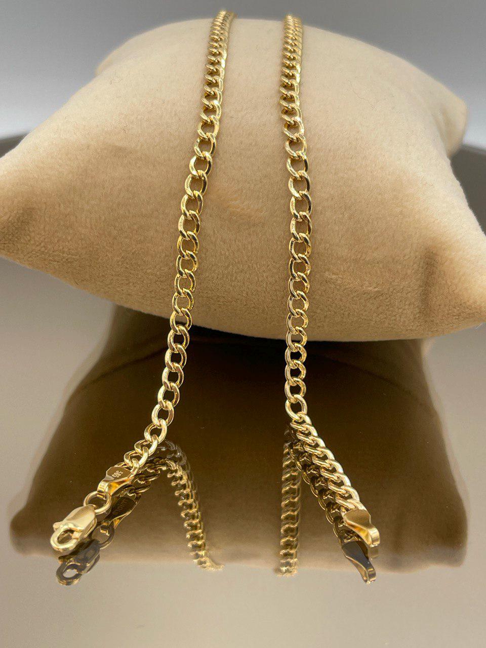 14K Solid Gold Curb Cuban Bracelet Chain, Real 14K Yellow Gold Bracelet, 3.2mm wide_7.5" Curb Links Bracelet for Men & Women, Birthday Gift!