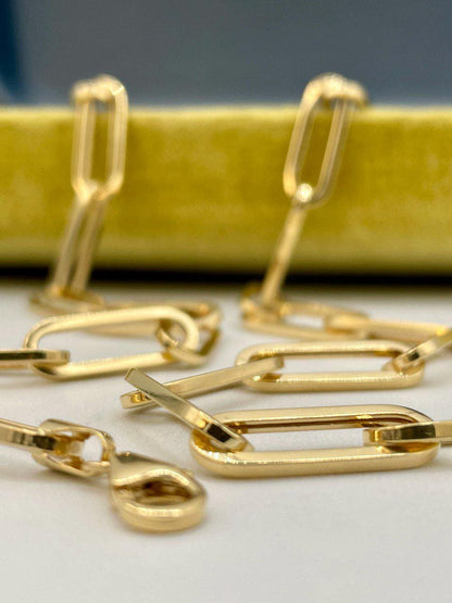 14k gold paperclip