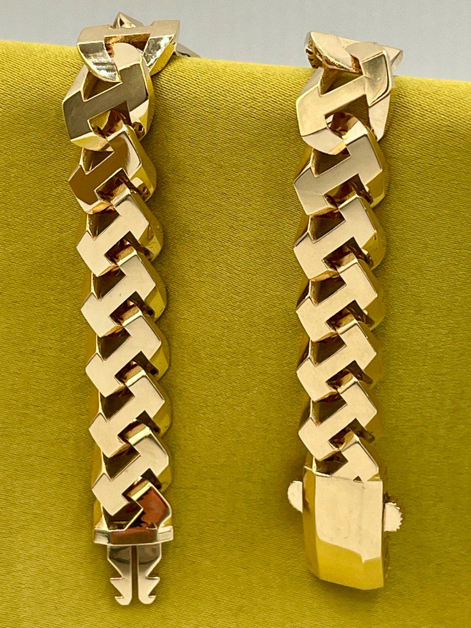 18K Solid Gold Miami Cuban Bracelet, Real 18K Yellow Gold Chunky Cuban Chain Link Bracelet, 9MM Thick, Real Gold Bracelet For Men & Women!