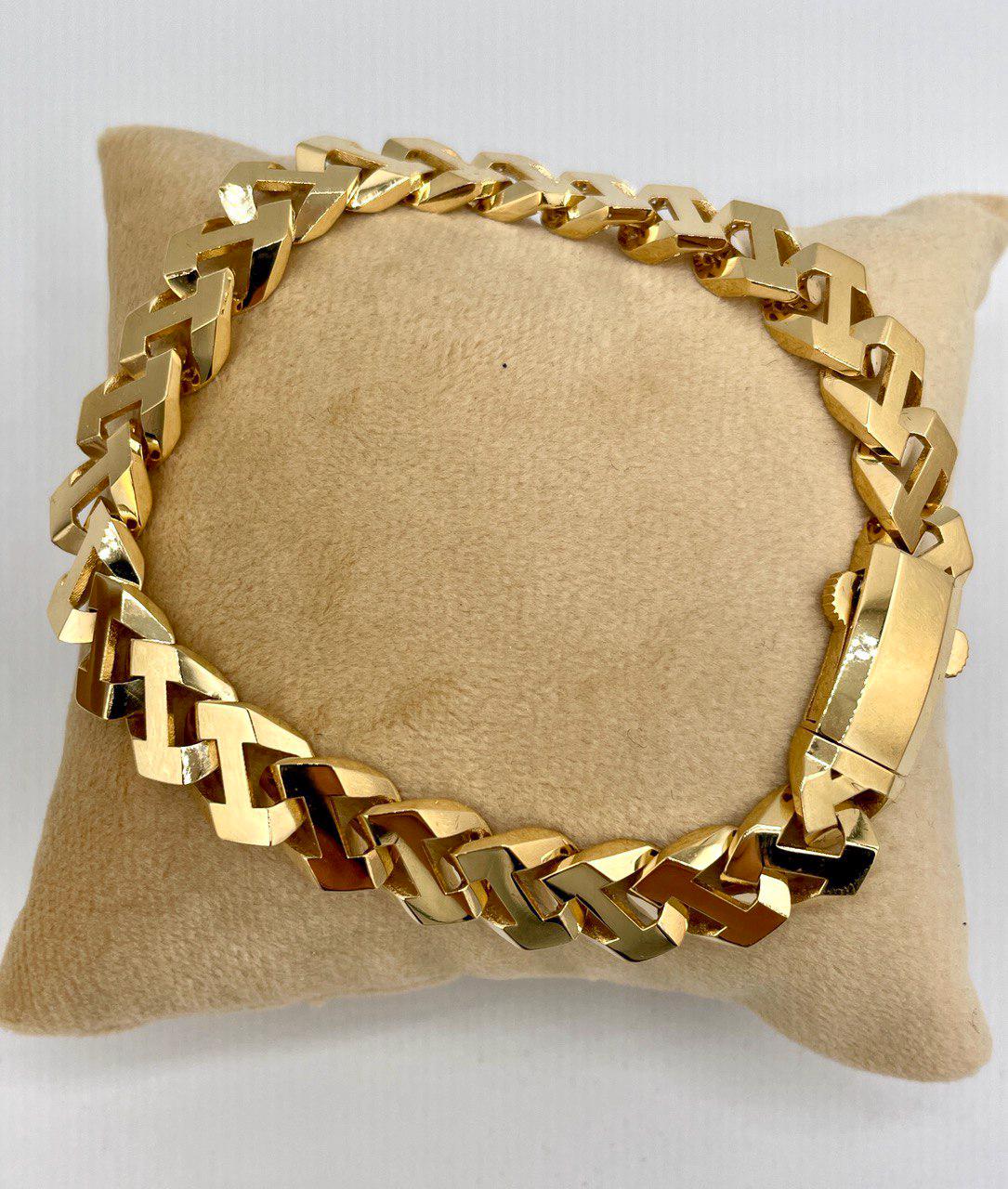18K Solid Gold Miami Cuban Bracelet, Real 18K Yellow Gold Chunky Cuban Chain Link Bracelet, 9MM Thick, Real Gold Bracelet For Men & Women!