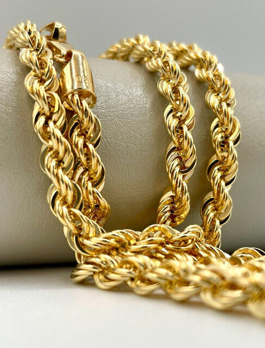 Solid Gold 18k Rope Chain, Chunky Gold Rope Chain,Real Gold Chain,For Him/Her,Birthday Gift,Anniversary Gift.