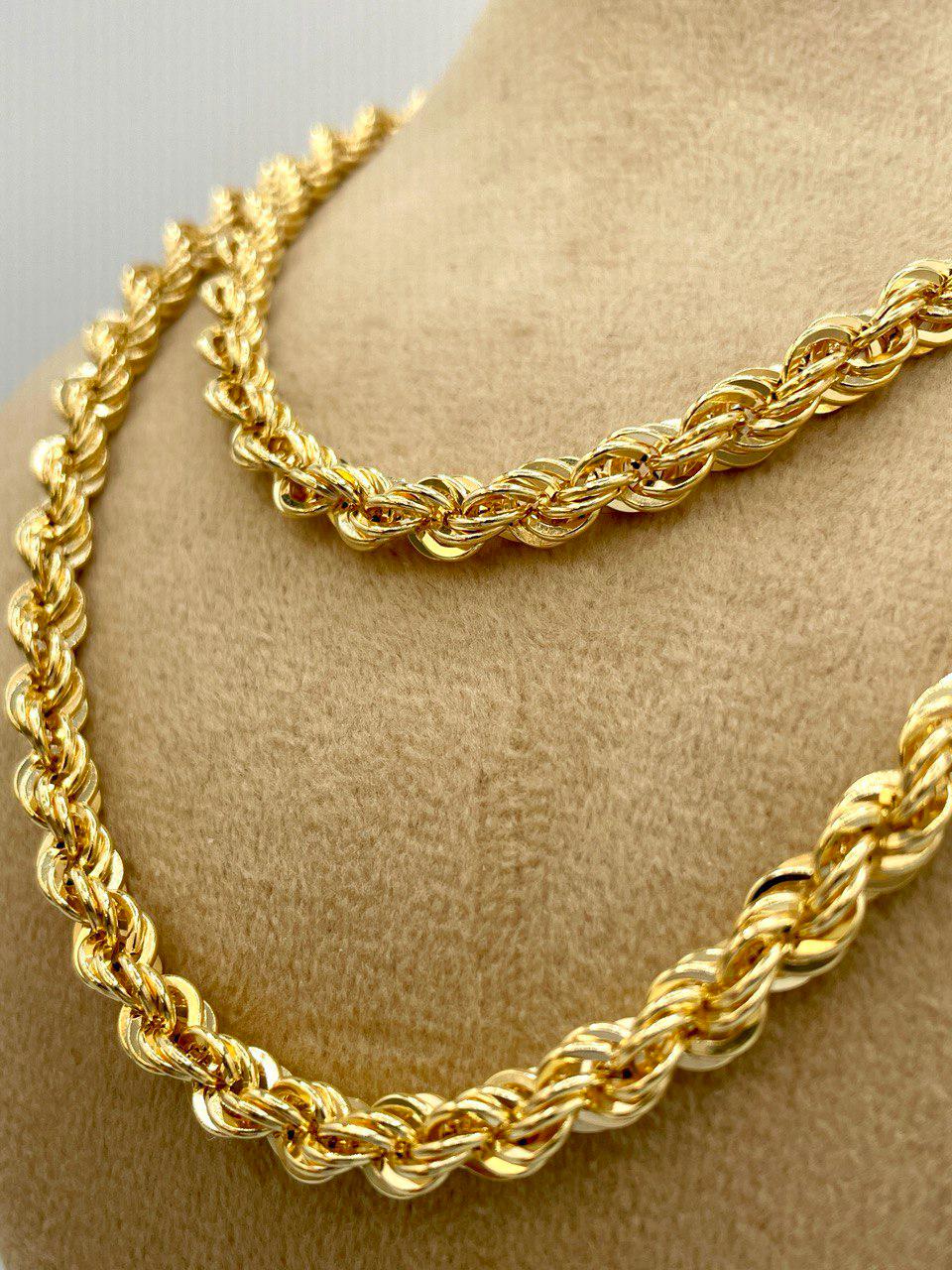 Solid Gold 18k Rope Chain, Chunky Gold Rope Chain,Real Gold Chain,For Him/Her,Birthday Gift,Anniversary Gift.