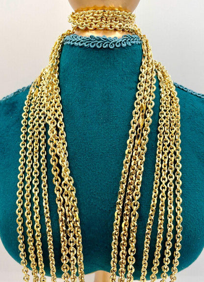 14K Solid Gold Cable Necklace, Diamond Cut Necklace Chain, Thickness(4mm/4.5mm),For Her/Him, Birthday Gift
