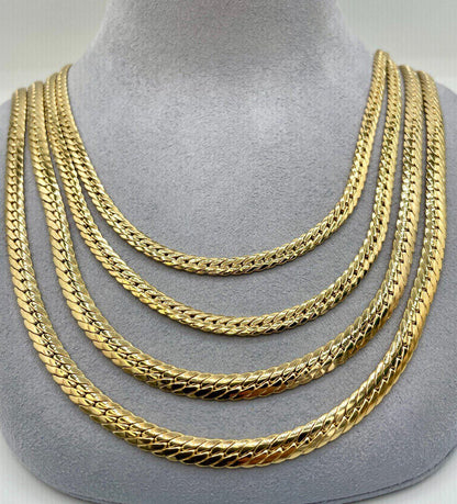 14K Solid Gold Miami Cuban Chain Necklace, Curb Cuban Links Chain, Real 14K Gold Chain for Men/Women,Thick4.5mm 5.5mm  24", 14K Gold Chain!