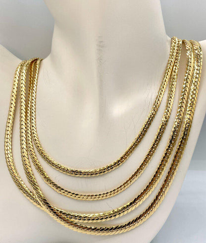 14K Solid Gold Miami Cuban Chain Necklace, Curb Cuban Links Chain, Real 14K Gold Chain for Men/Women,Thick4.5mm 5.5mm  24", 14K Gold Chain!