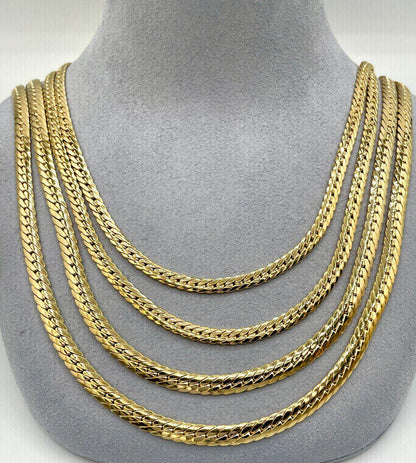 14K Solid Gold Miami Cuban Chain Necklace, Curb Cuban Links Chain, Real 14K Gold Chain for Men/Women,Thick4.5mm 5.5mm  24", 14K Gold Chain!