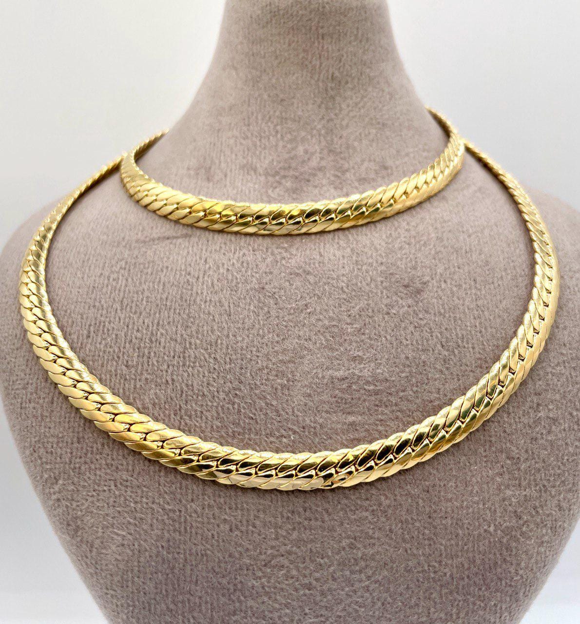 14K Solid Gold Miami Cuban Chain Necklace, Curb Cuban Links Chain, Real 14K Gold Chain for Men/Women,Thick4.5mm 5.5mm  24", 14K Gold Chain!