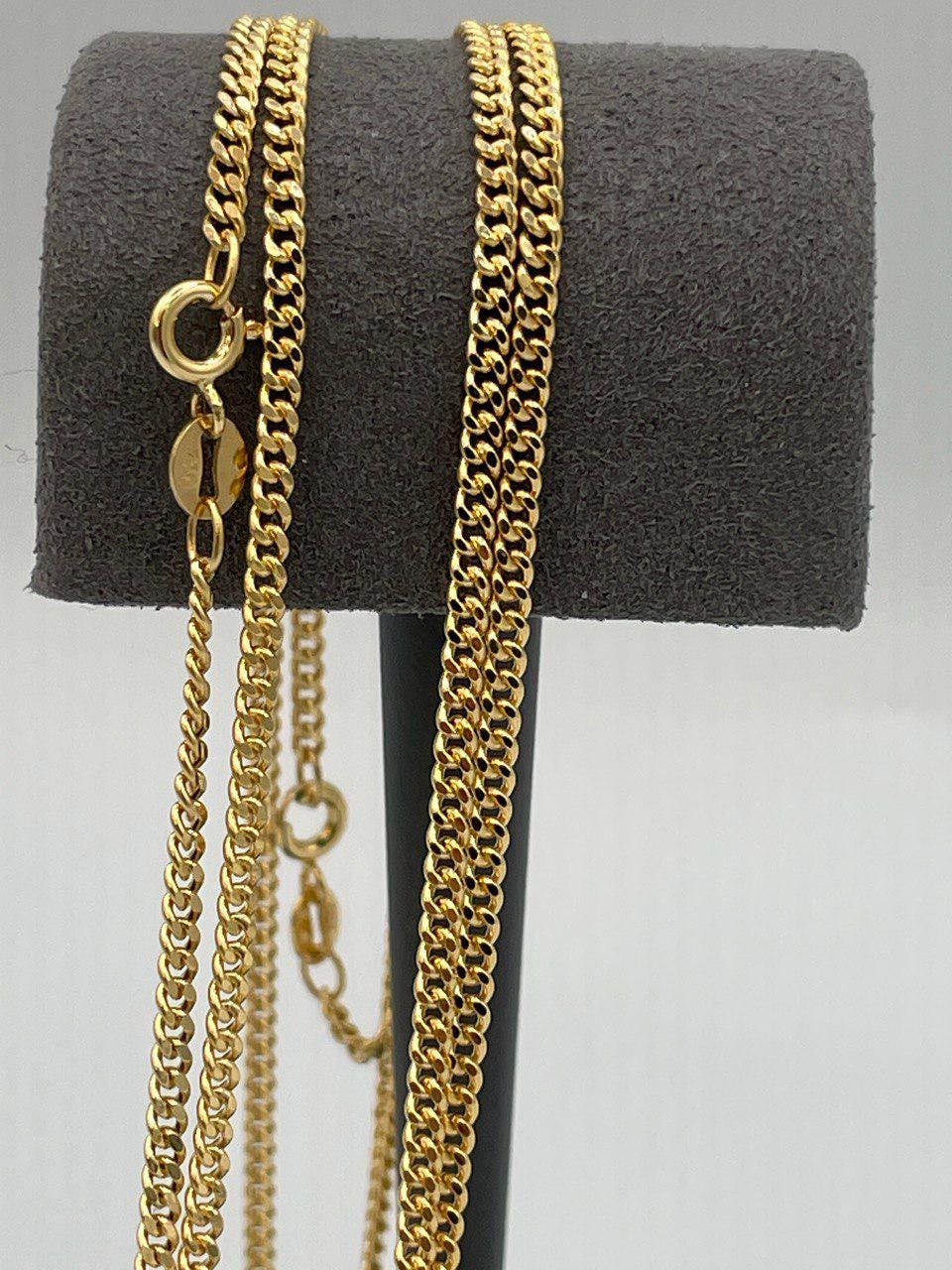 solid gold curb chain gold