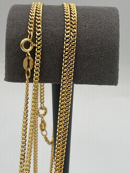 solid gold curb chain gold