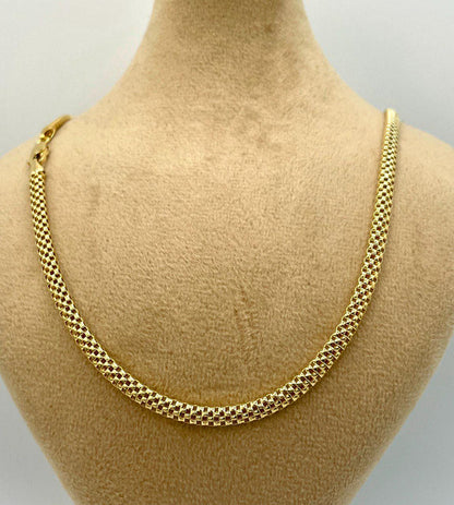 14Karat Gold Snake Necklace Chain,Real 14Karat Gold,Yellow Gold(4mm)Thick,Birthday Gift, Gift For Men/Women,Anniversary Gift,Gift FOR Mom.