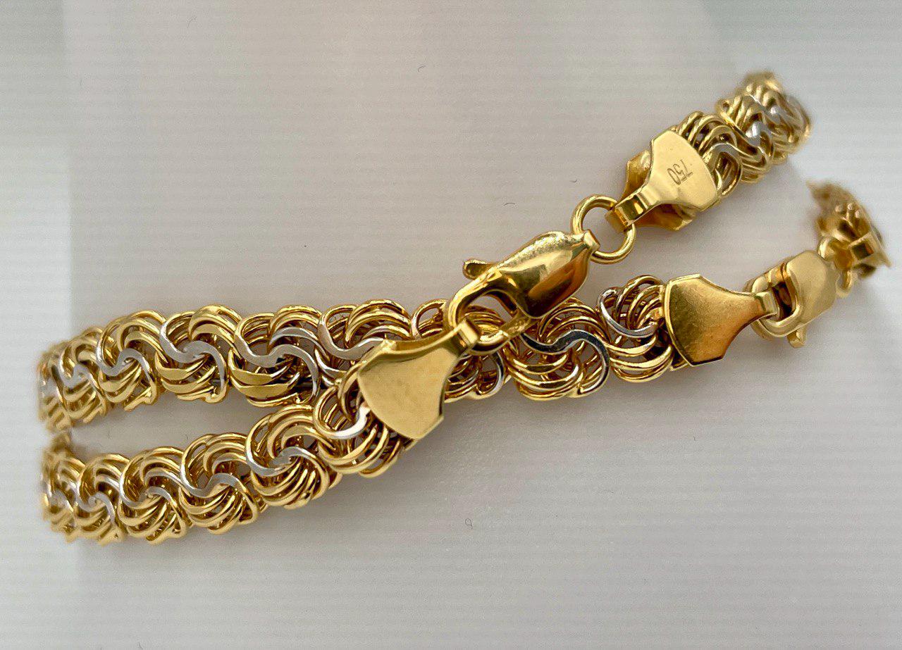 18K Solid Gold Chino Id Chain,Real Gold Chain,6mm Width ,Bracelet link Chain,Diamond Cut Bracelet Chain,7.5"Inch For Her/Him