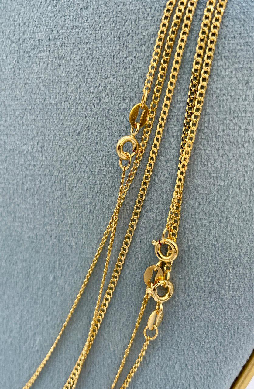 18K GOLD CURB NECKLACE Chain (1.5mm)Thickness, Real Gold,Solid Gold,For Him,For Her,Birthday Gift,Anniversary Gift,Gift For Dad/Mum.