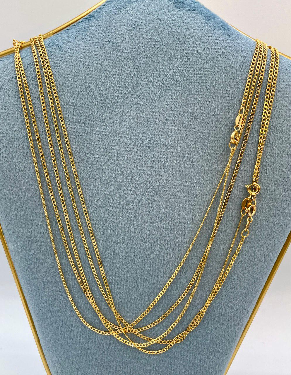 18K GOLD CURB NECKLACE Chain (1.5mm)Thickness, Real Gold,Solid Gold,For Him,For Her,Birthday Gift,Anniversary Gift,Gift For Dad/Mum.