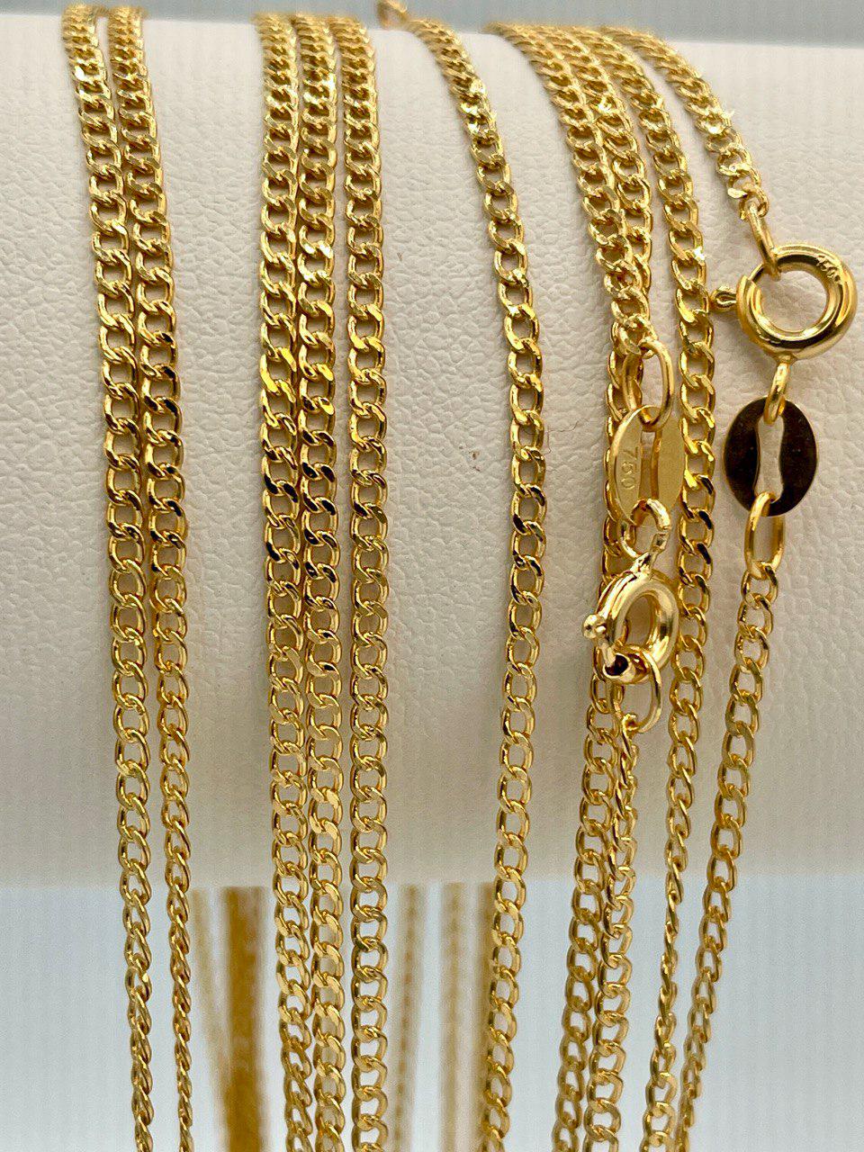 18K GOLD CURB NECKLACE Chain (1.5mm)Thickness, Real Gold,Solid Gold,For Him,For Her,Birthday Gift,Anniversary Gift,Gift For Dad/Mum.