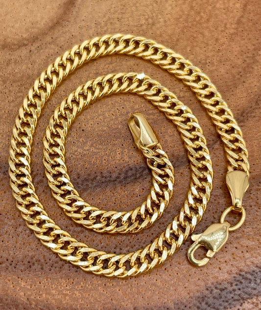 18K Solid Gold Curb Cuban Bracelet Chain, Real 18K Yellow Gold Bracelet, 3mm wide_8" Curb Links Bracelet for Men & Women, Birthday Gift!