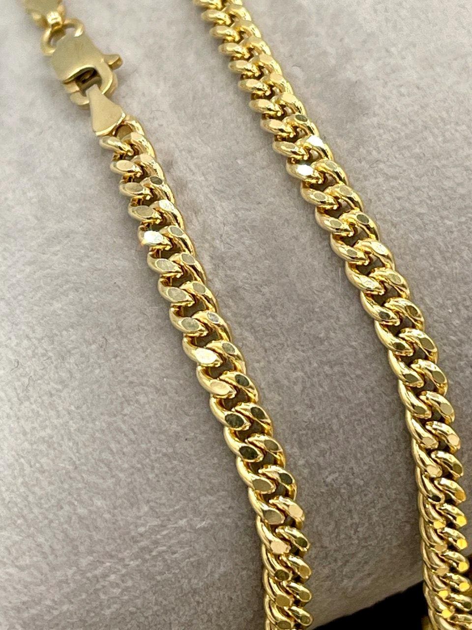 14K Solid Gold Curb Necklace, Real Solid Gold, Cuban Necklace Gold, Necklace Chain ,Gift For Her/Him