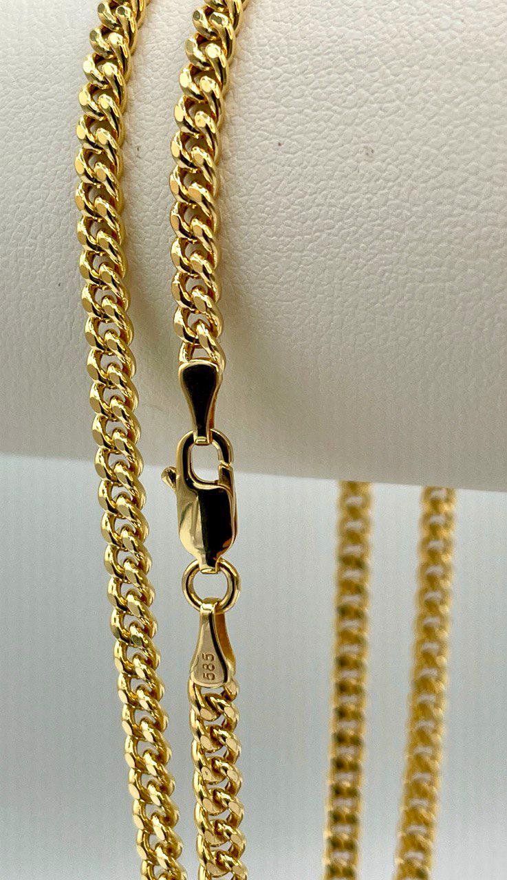 14K Solid Gold Curb Necklace, Real Solid Gold, Cuban Necklace Gold, Necklace Chain ,Gift For Her/Him