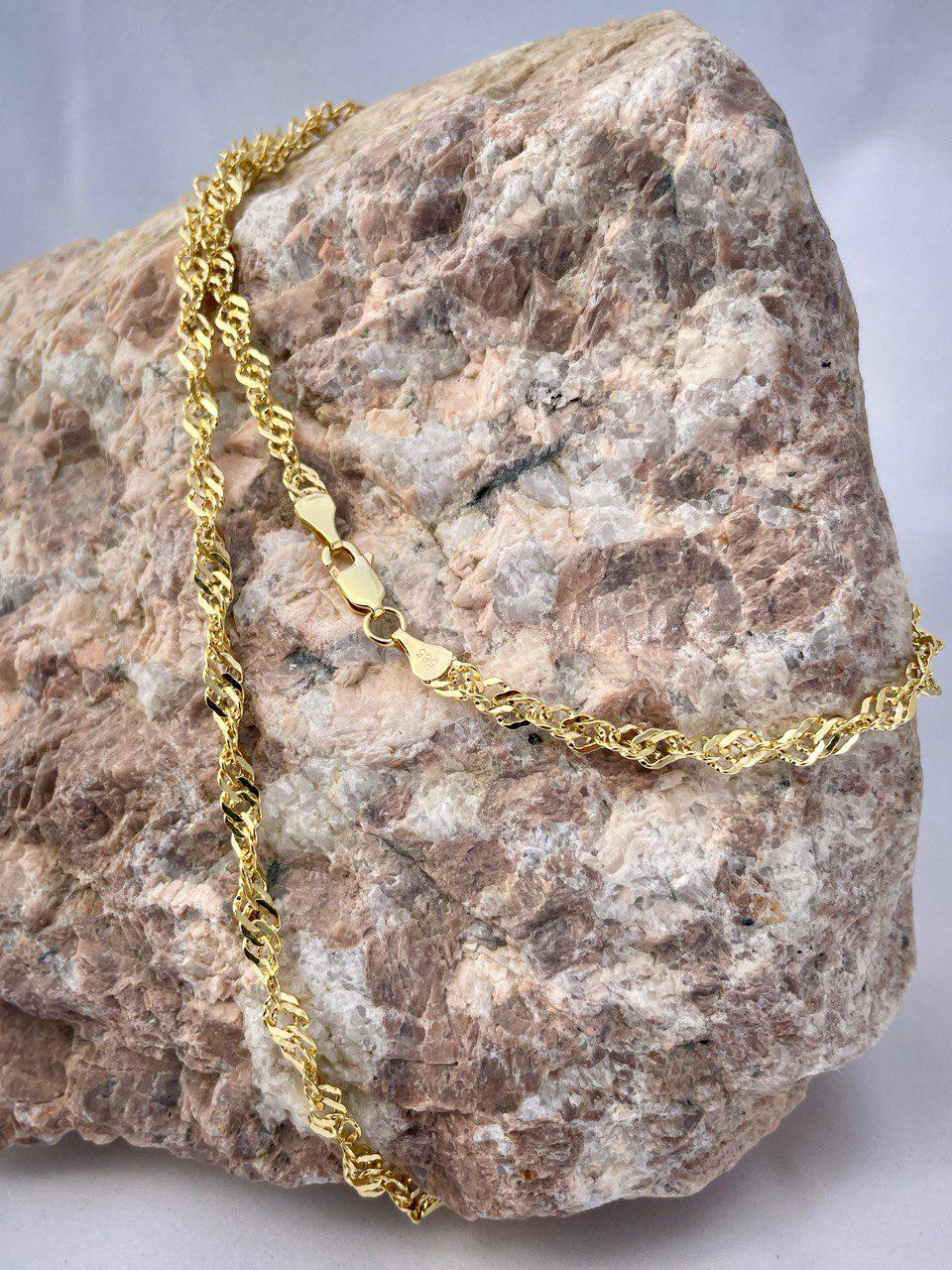 14K Gold Singapor Necklace Chain, Real Gold Chain,(4mm Width),Diamond Cut Necklace Chain, Gift For Her/Him!