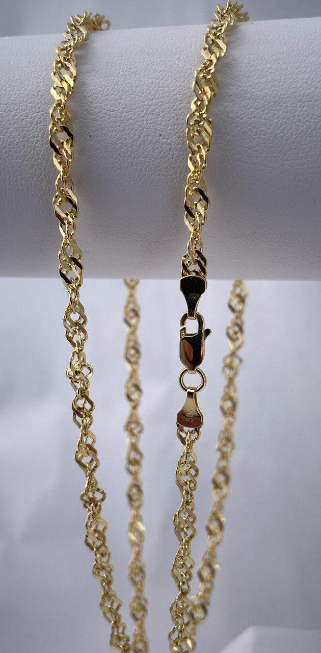 14K Gold Singapor Necklace Chain, Real Gold Chain,(4mm Width),Diamond Cut Necklace Chain, Gift For Her/Him!
