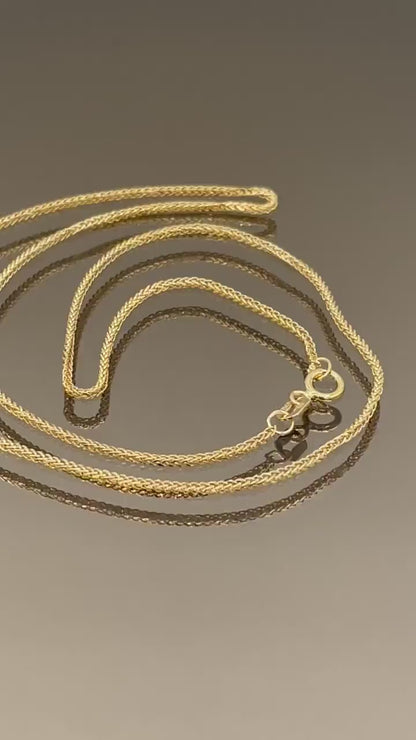 18K GOLD FRANCO (1 mm),Real Gold ,Birthday Gift, Christmas Gift, For Her, For Him, Boyfriend Gift, Girlfriend Gift, Franco Chain Gold .