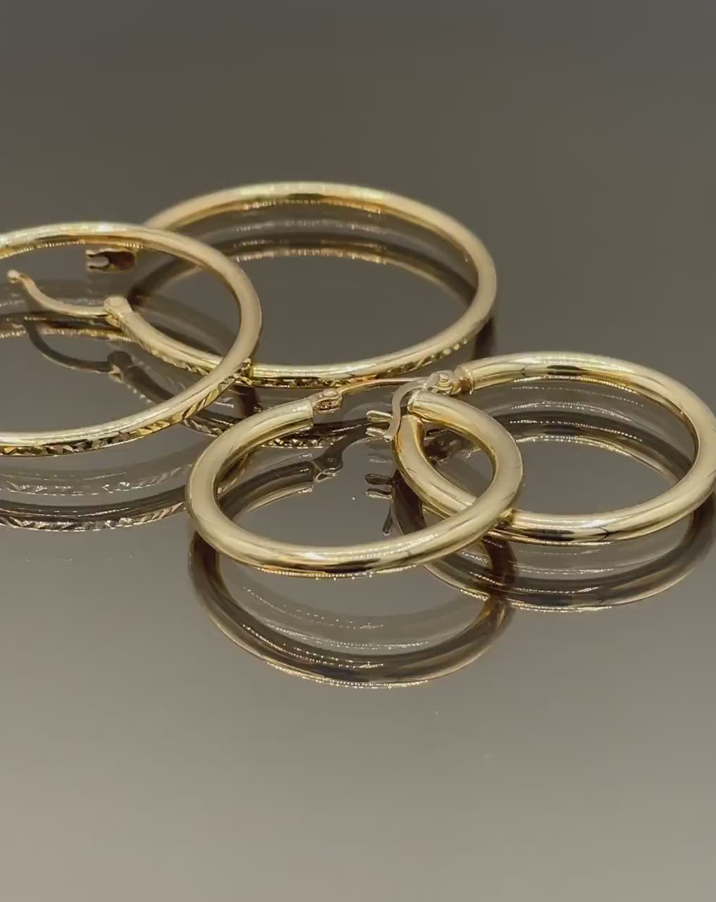 18K Gold Hoop Earrings,Real Gold, Latch back Closer,. A Must-Have Style! Classic Staple! A Perfect Gift For Every Ceremony!