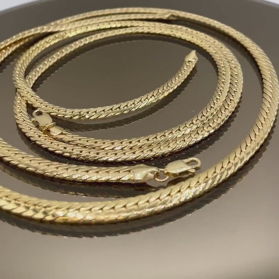 14K Solid Gold Miami Cuban Chain Necklace, Curb Cuban Links Chain, Real 14K Gold Chain for Men/Women,Thick4.5mm 5.5mm  24", 14K Gold Chain!